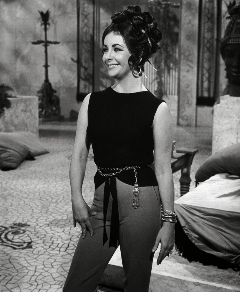 ElizabethTaylor on the set of Cleopatra, 1962