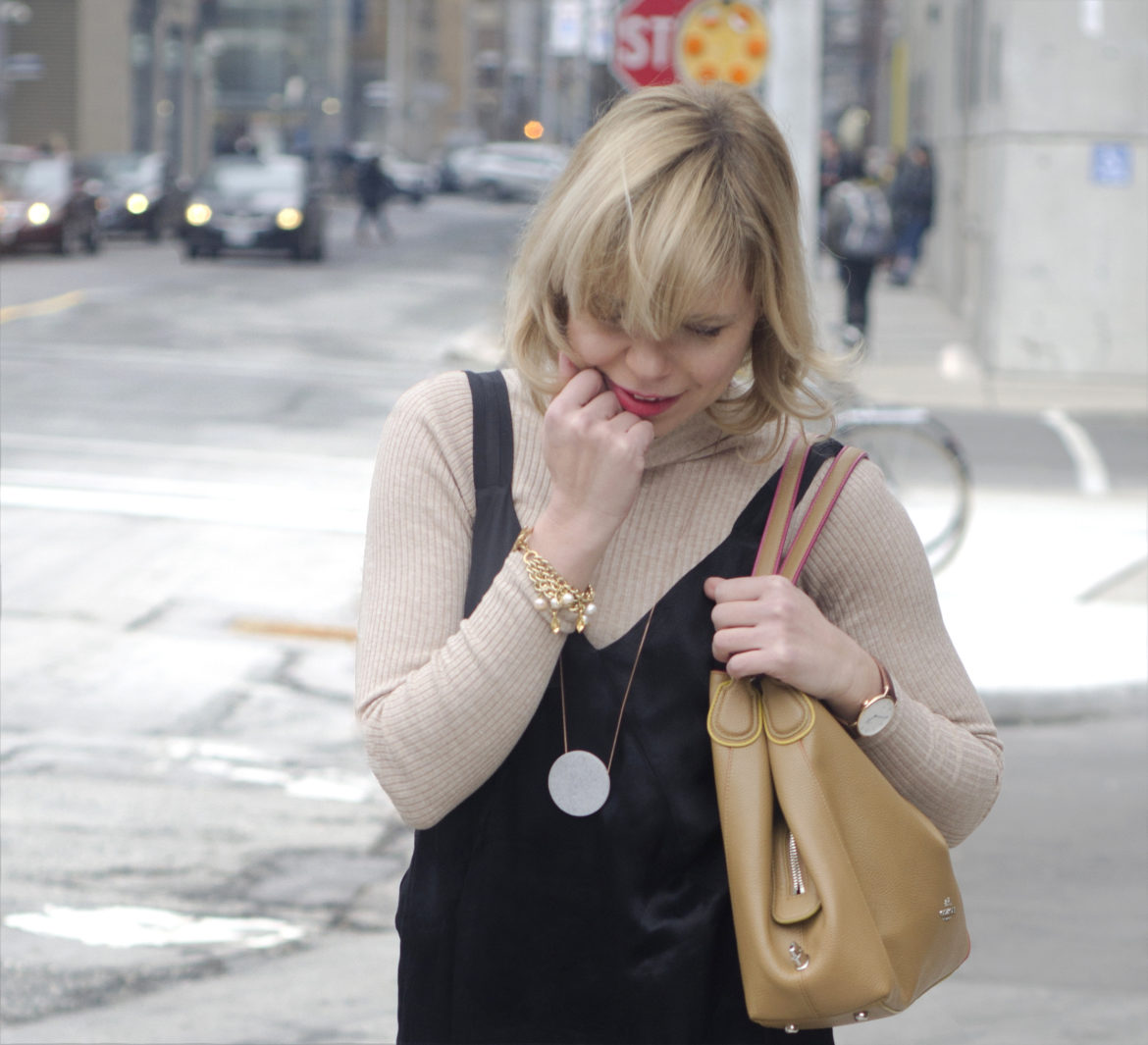 How To Style Slip Dresses In Chilly Weather