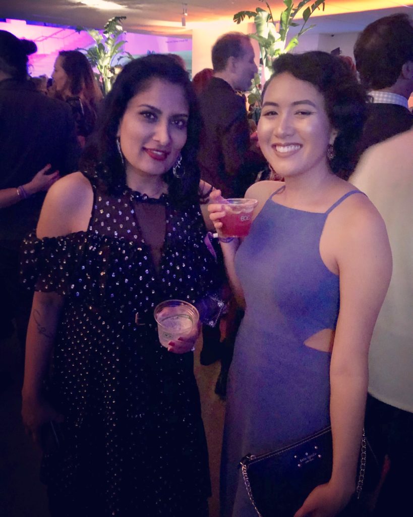 Mira Veda and Jessica Celine Ty attend the SFMOMA Modern Ball 2018.