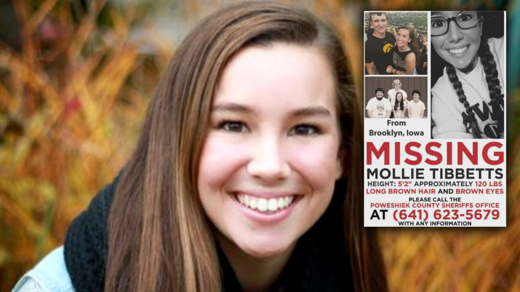 On July 18th, Mollie Tibbets, a 20-year-old Iowa University student, went missing