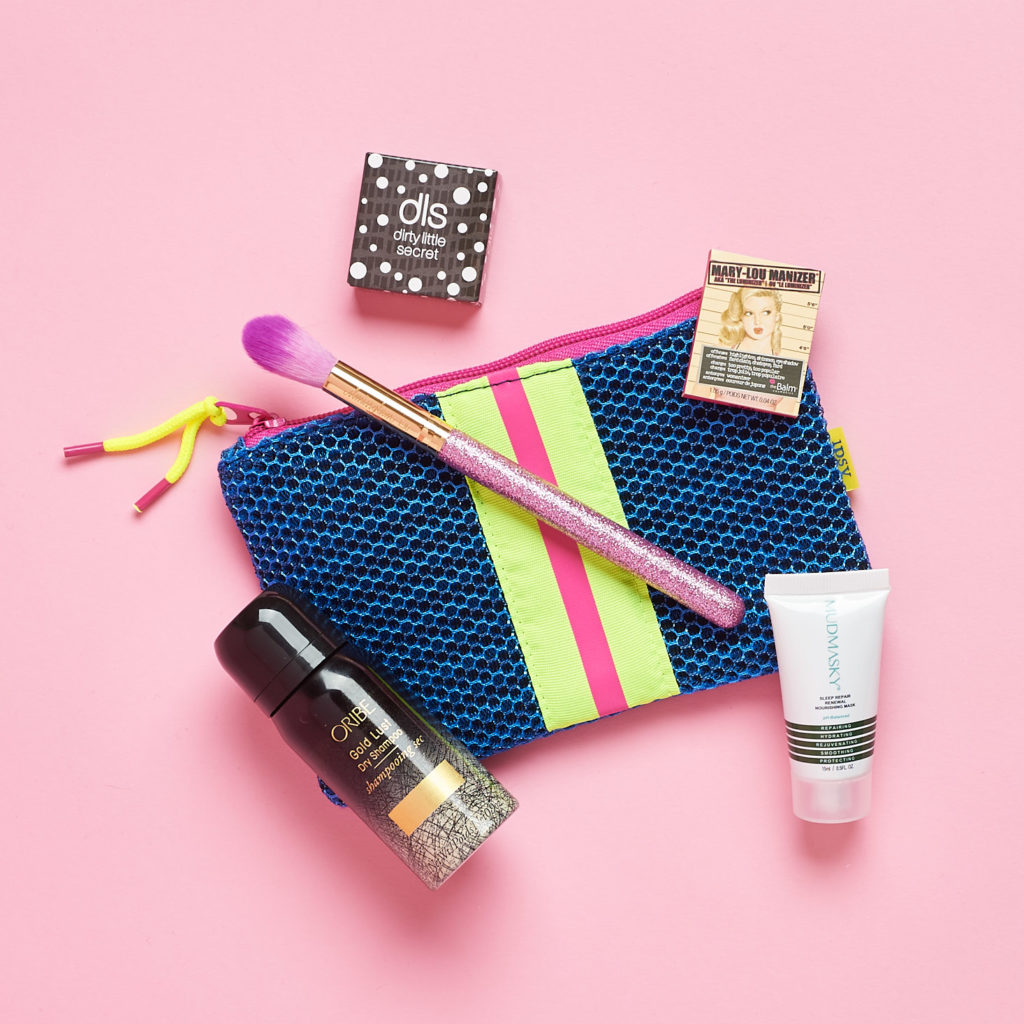The Ipsy Glam Bag contains 4-5 deluxe to full size makeup and skincare products in a cute makeup bag for only $10 a month with free shipping.