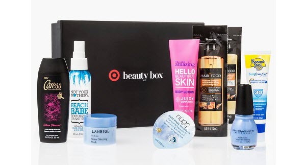 The Target Beauty Box is a monthly subscription service that contains sample-sized products for $7 a month, with free shipping
