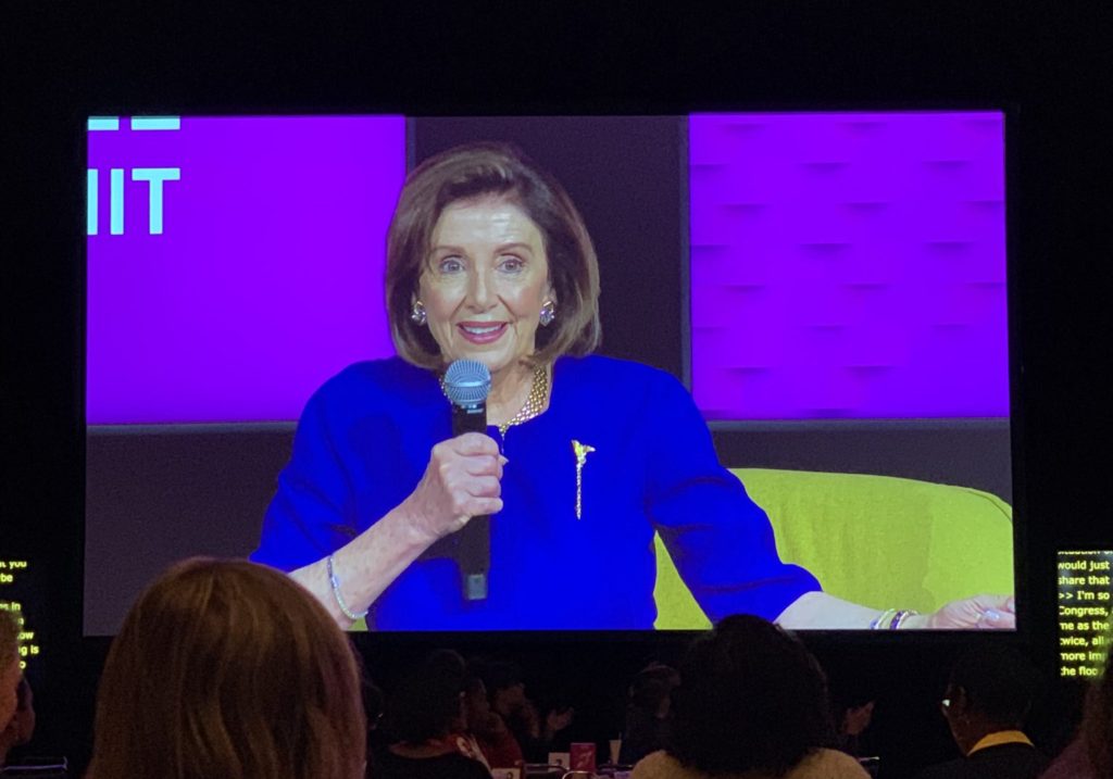 Speaker Nancy Pelosi speaks at Be Invincible womens summit in San Francisco