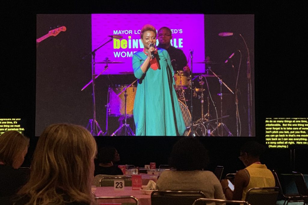 Ledisi performs at Be Invincible womens summit