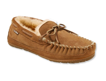 L.L. Bean sheepskin moccasins are the perfect gift for dad