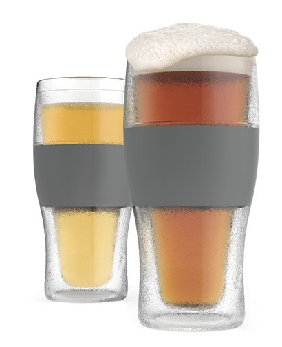 set comes with two FREEZE cooling pint glasses for dad